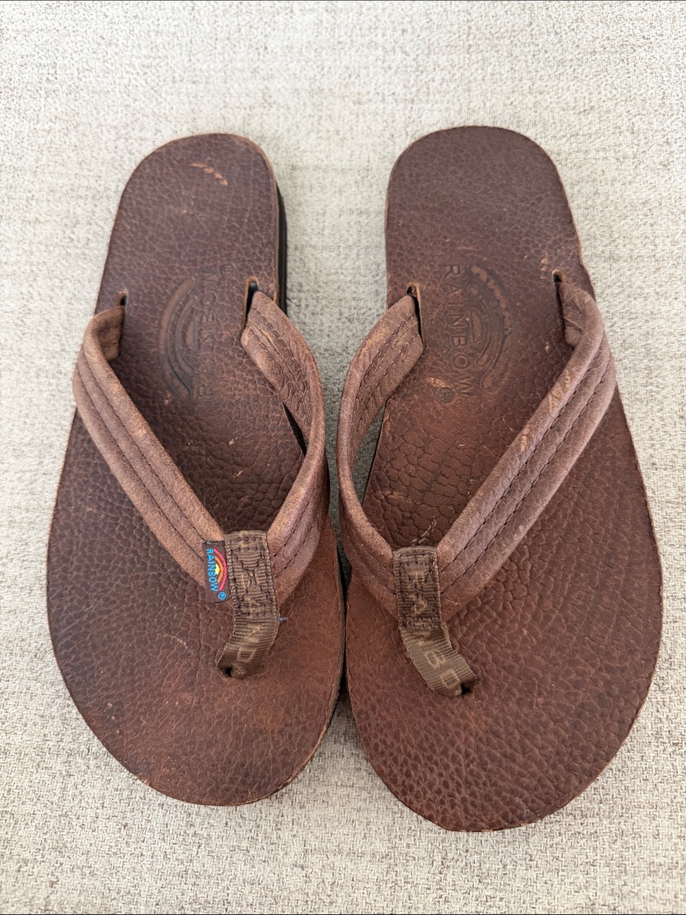 Unisex Rainbow leather sandals NWOT